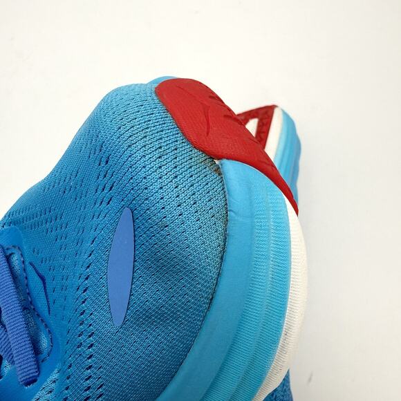 Hoka Mens Bondi 8 Running Sneakers US 12 D Blue Athletic EUC